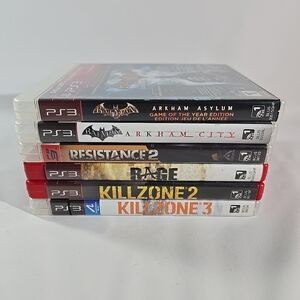 Sony Playstation 3 PS3 6 Game Lot Collection Batman, Killzone Complete CIB